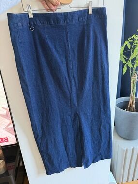 Ashley Stewart Navy Blue Pencil Skirt